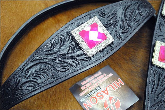 BH HILASON Western Horse Headstall Breast Collar Set Tack Genuine American - Picture 133 of 247