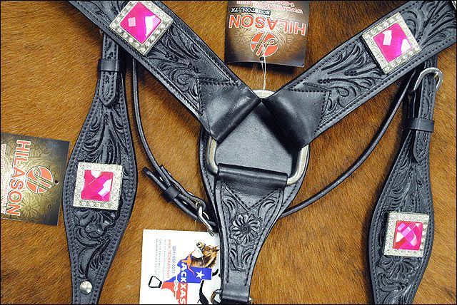 BH HILASON Western Horse Headstall Breast Collar Set Tack Genuine American - Picture 134 of 247
