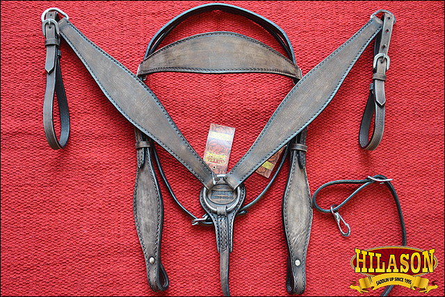BH HILASON Western Horse Headstall Breast Collar Set Tack Genuine American - Picture 233 of 247