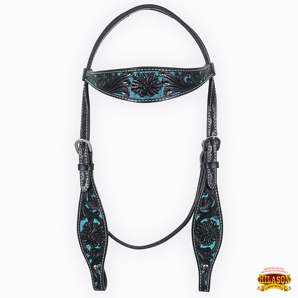 BH HILASON Western Horse Headstall Breast Collar Set Tack Genuine American - Picture 150 of 247