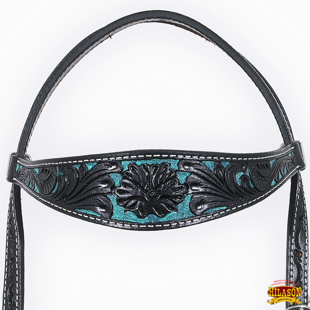 BH HILASON Western Horse Headstall Breast Collar Set Tack Genuine American - Picture 151 of 247