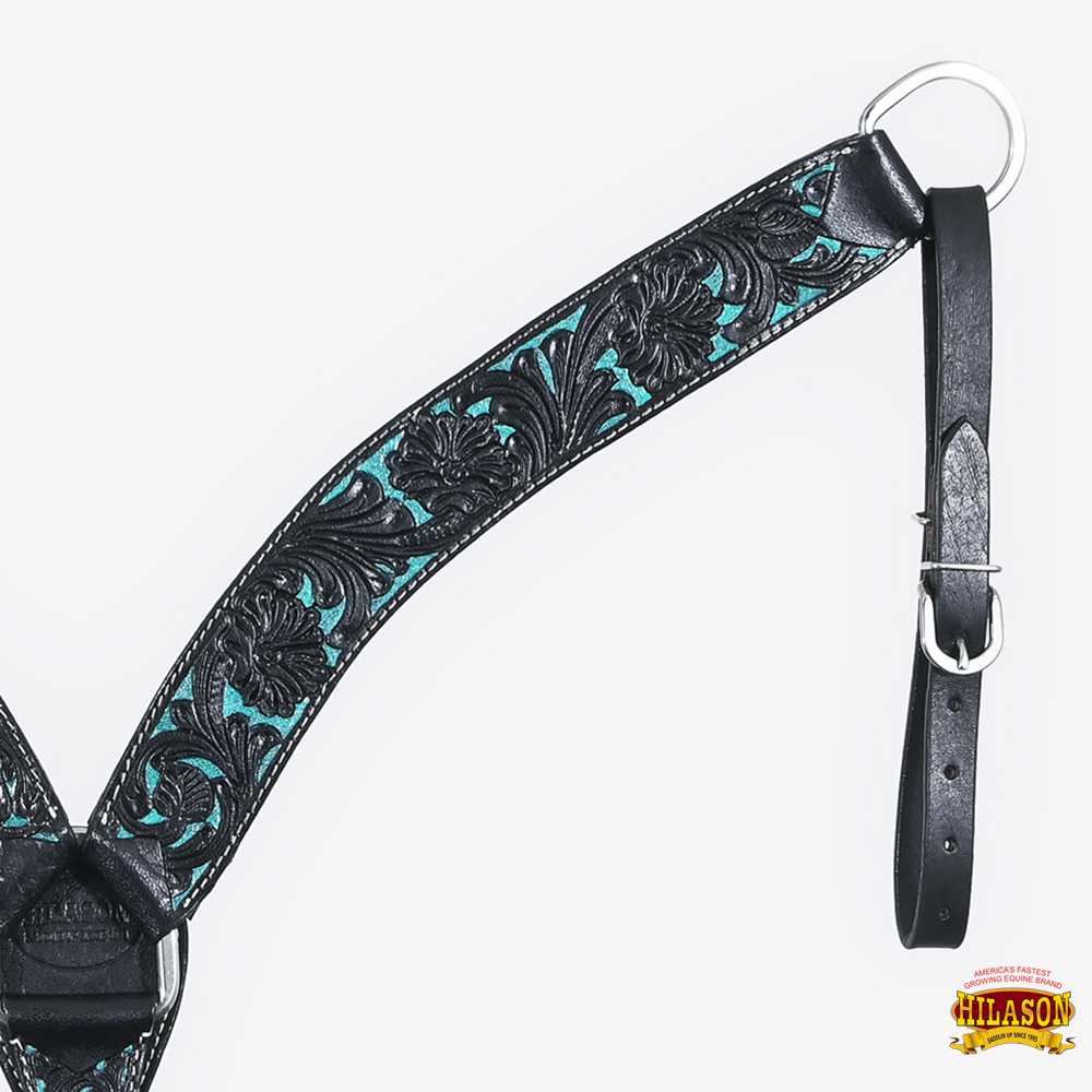 BH HILASON Western Horse Headstall Breast Collar Set Tack Genuine American - Picture 153 of 247