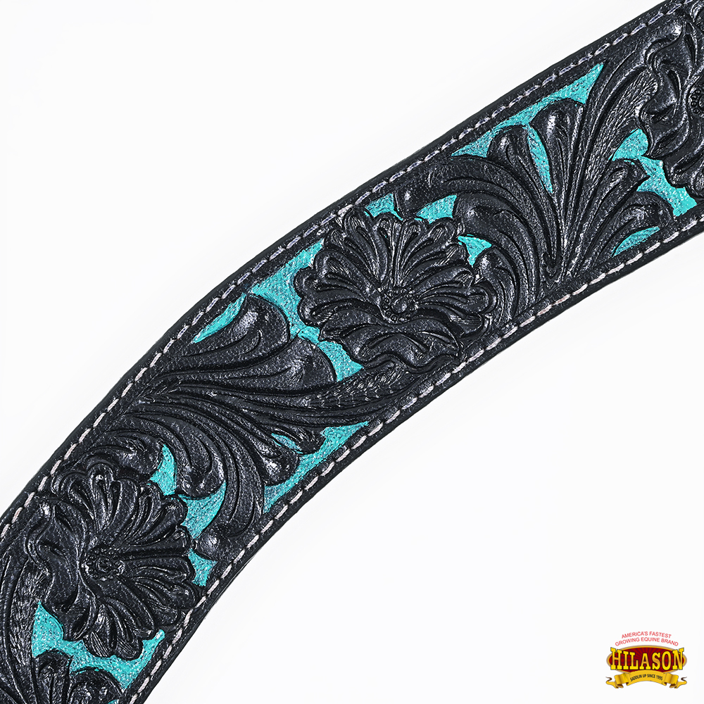 BH HILASON Western Horse Headstall Breast Collar Set Tack Genuine American - Picture 154 of 247