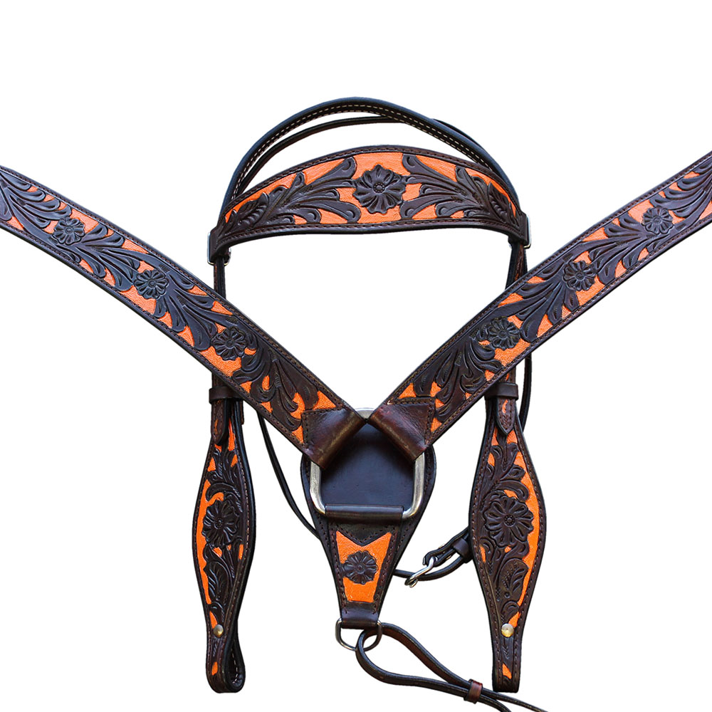BH HILASON Western Horse Headstall Breast Collar Set Tack Genuine American - Picture 163 of 247