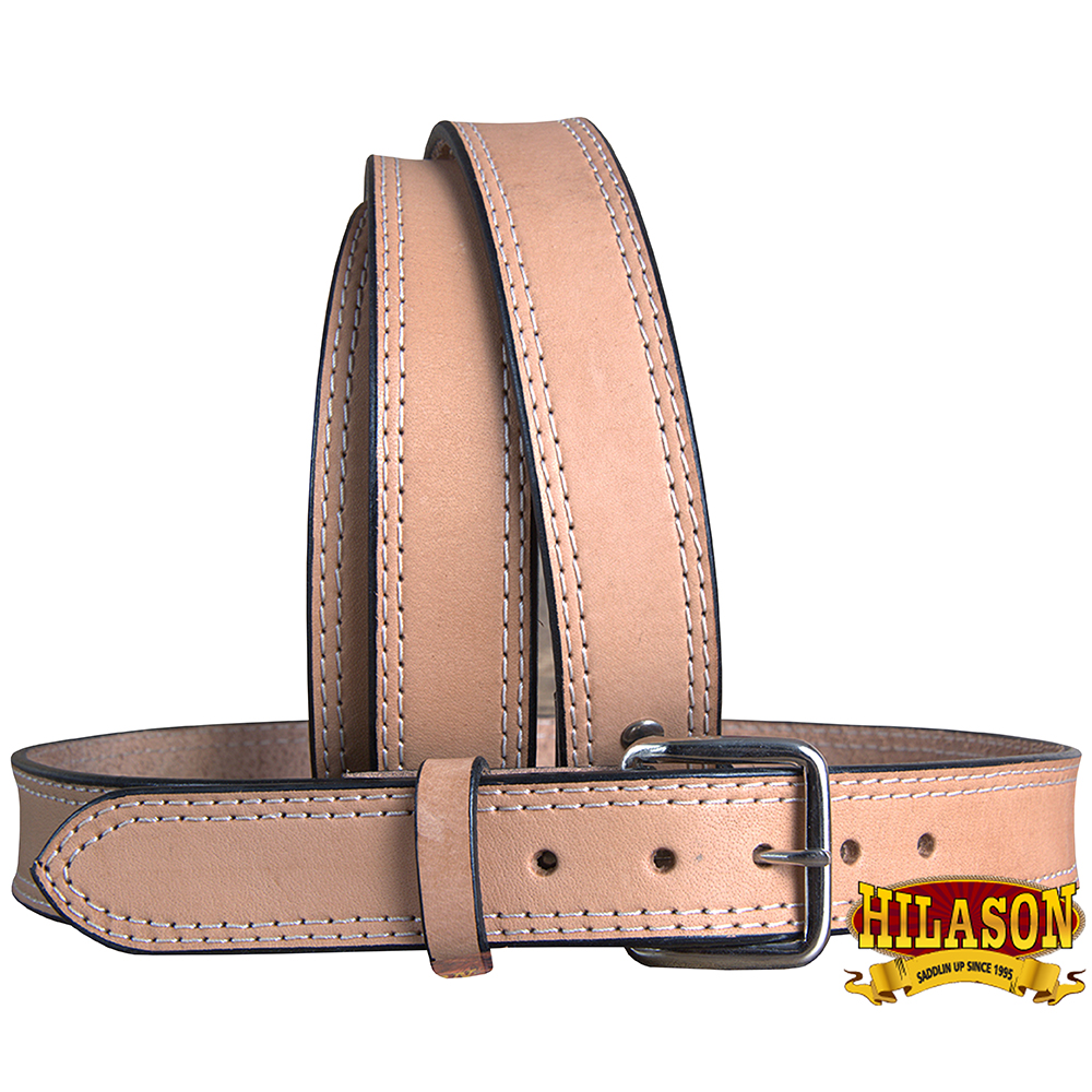 HILASON HAND MADE HEAVY DUTY BUFFALO HIDE LEATHER STICHED GUN HOLSTER BELT