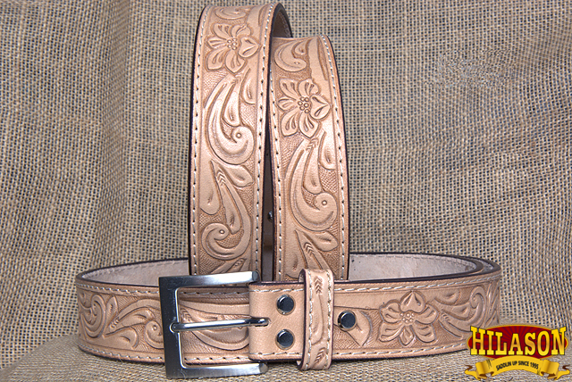 U-T-MX Hilason Hand Made Buffalo Hide Leather Stitched Gun Holster Belt
