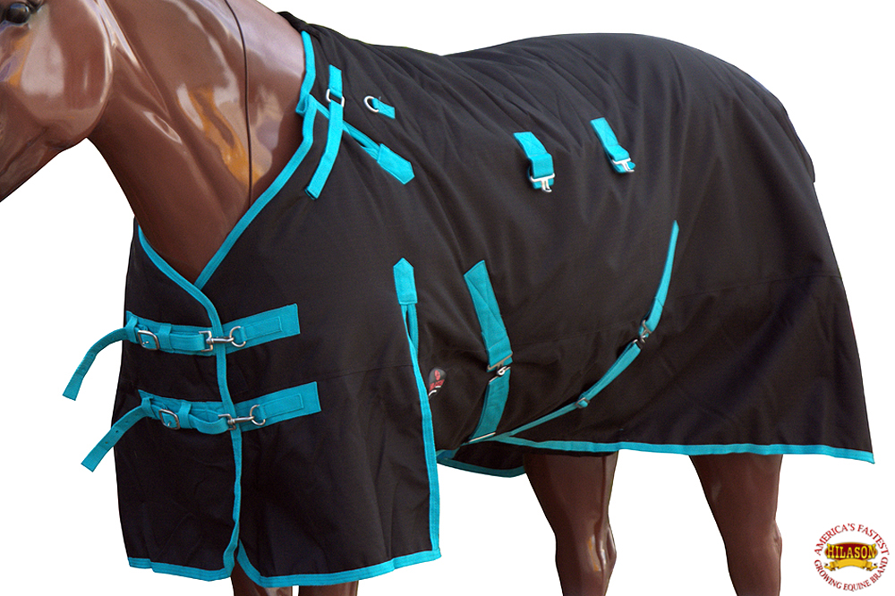 C-B-78 78 In Hilason 1200D Turnout Winter Horse Neck Cover Belly Wrap Blanket