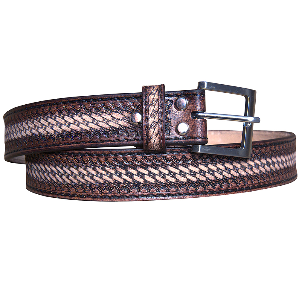 U-T-MX Hilason Hand Made Buffalo Hide Leather Stitched Gun Holster Belt