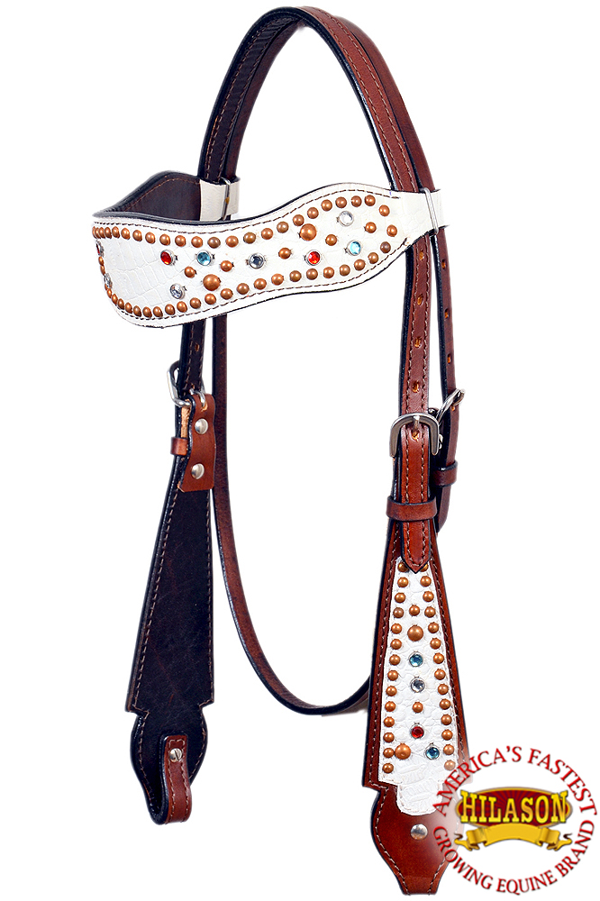CSET Western Horse Headstall Breast Collar Set Tack American Leather