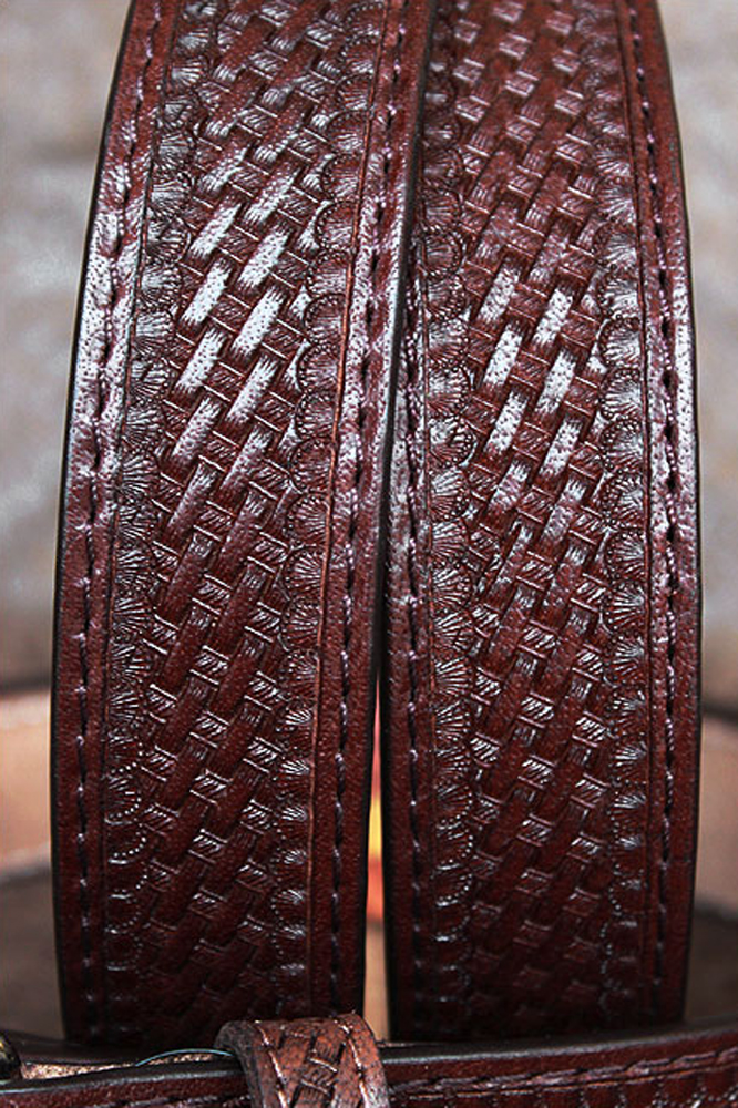 HILASON Western Genuine Leather Belt for Men Women Cowboy Cowgirl Handmade - Bild 3 von 4