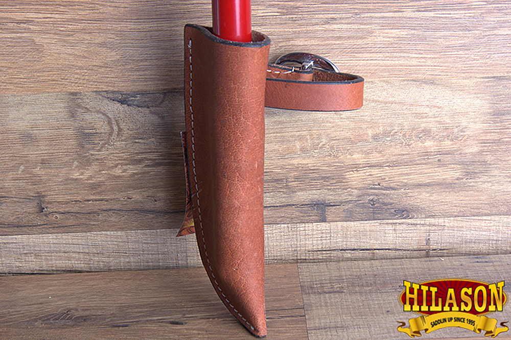 BH HILASON Genuine Leather Western Style Knife Sheath Scabbard - Picture 5 of 7