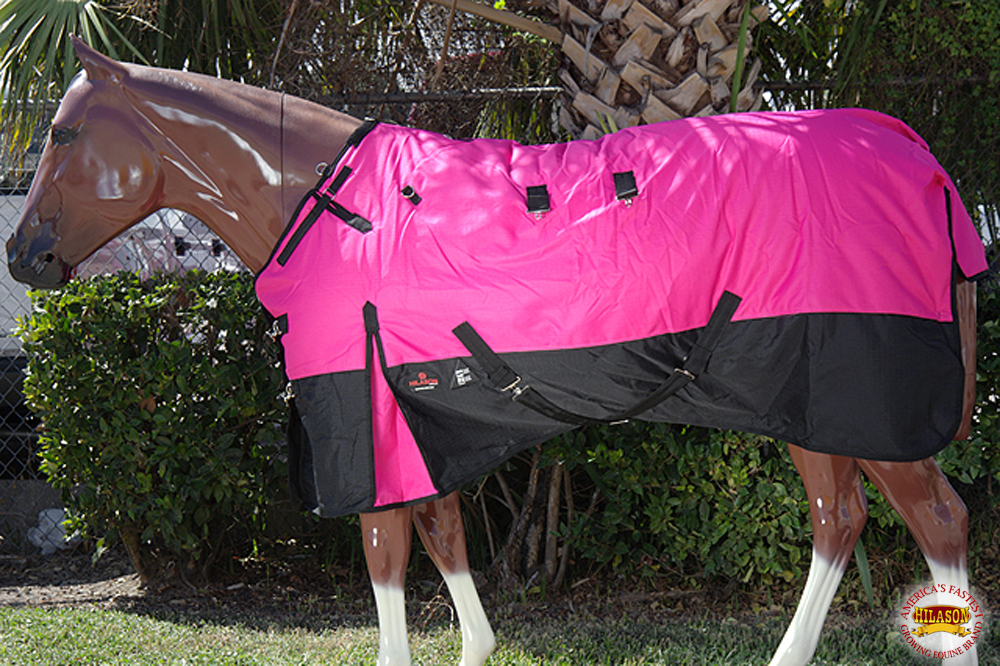 78" Hilason 1200D Ripstop Waterproof Turnout Winter Horse Blanket Pink