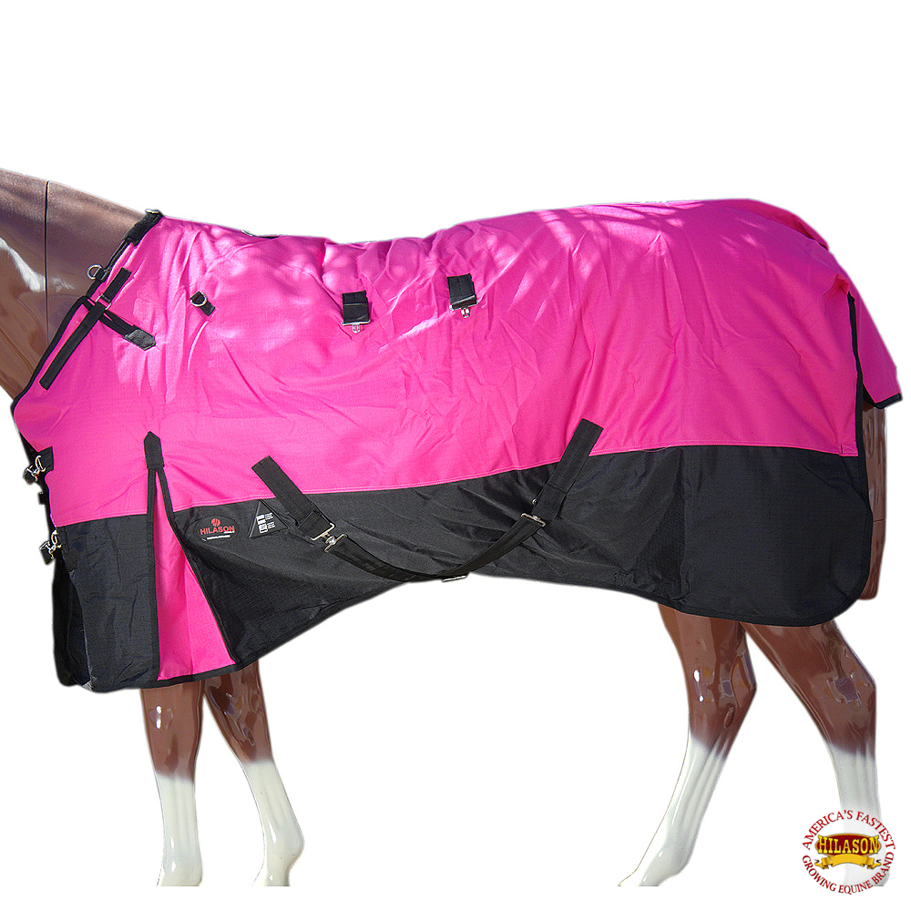 78" Hilason 1200D Ripstop Waterproof Turnout Winter Horse Blanket Pink