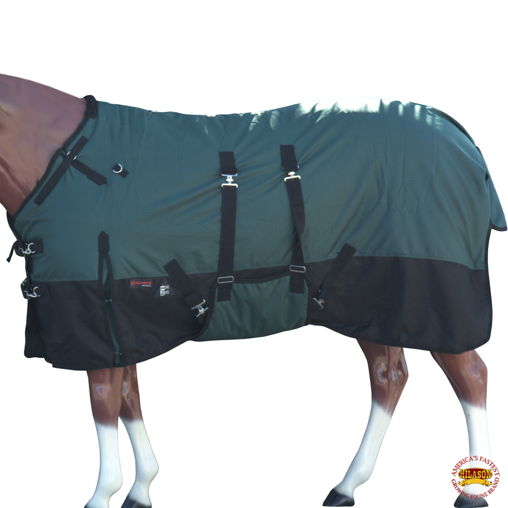 HILASON 1200D Winter Waterproof Poly Horse Blanket Belly Wrap Orange 