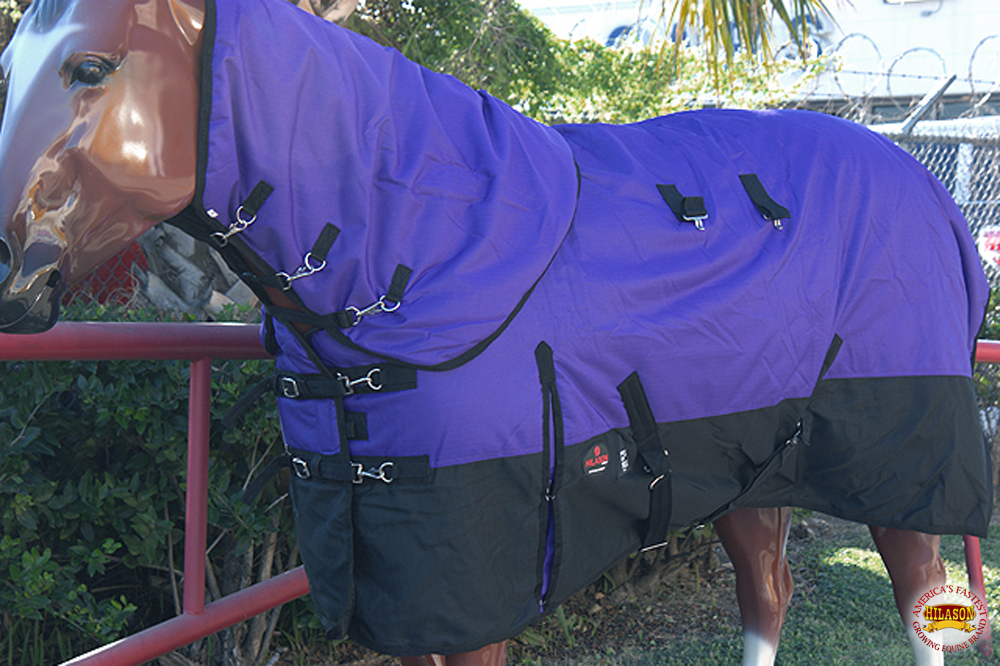 CD75 75 in Hilason 1200D Waterproof Poly Turnout Horse Blanket Neck