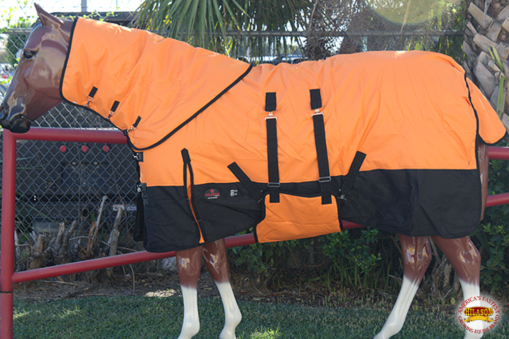 C-R-72 72" Hilason Waterproof 1200D Poly Turnout Horse Winter Belly Wrap Blanket 