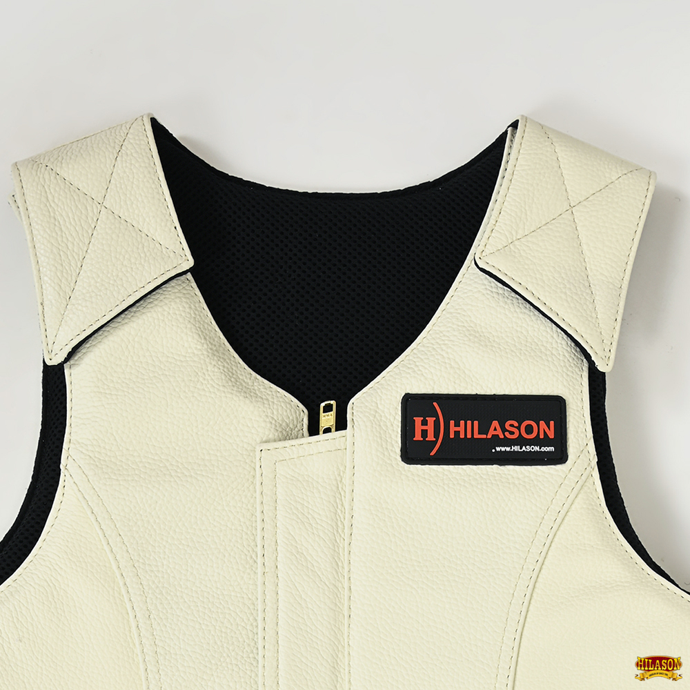 Equestrian Horse Riding Vest Safety Protective Hilason Leather Pro Rodeo U-P-MX 