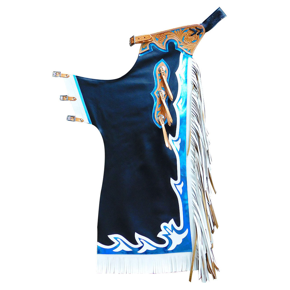 Ch224n-f HILASON Pro Rodeo Bronc Bull-riding Show Genuine Leather Chaps ...