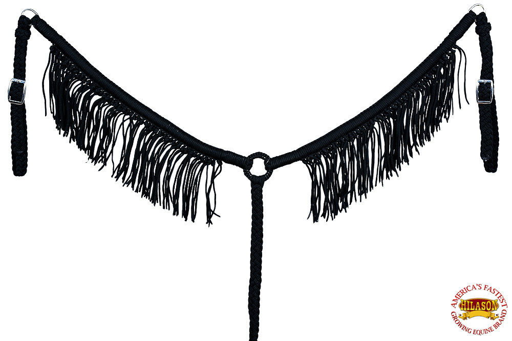 Collar de pecho de caballo DL plano trenzado paracord con flecos de Hilason - Imagen 10 de 43