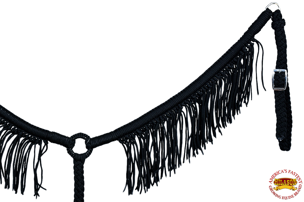 Collar de pecho de caballo DL plano trenzado paracord con flecos de Hilason - Imagen 11 de 43