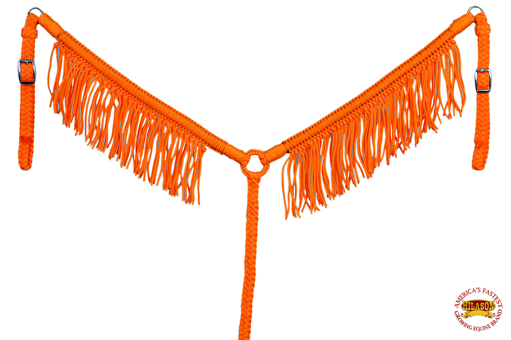 Collar de pecho de caballo DL plano trenzado paracord con flecos de Hilason - Imagen 13 de 43