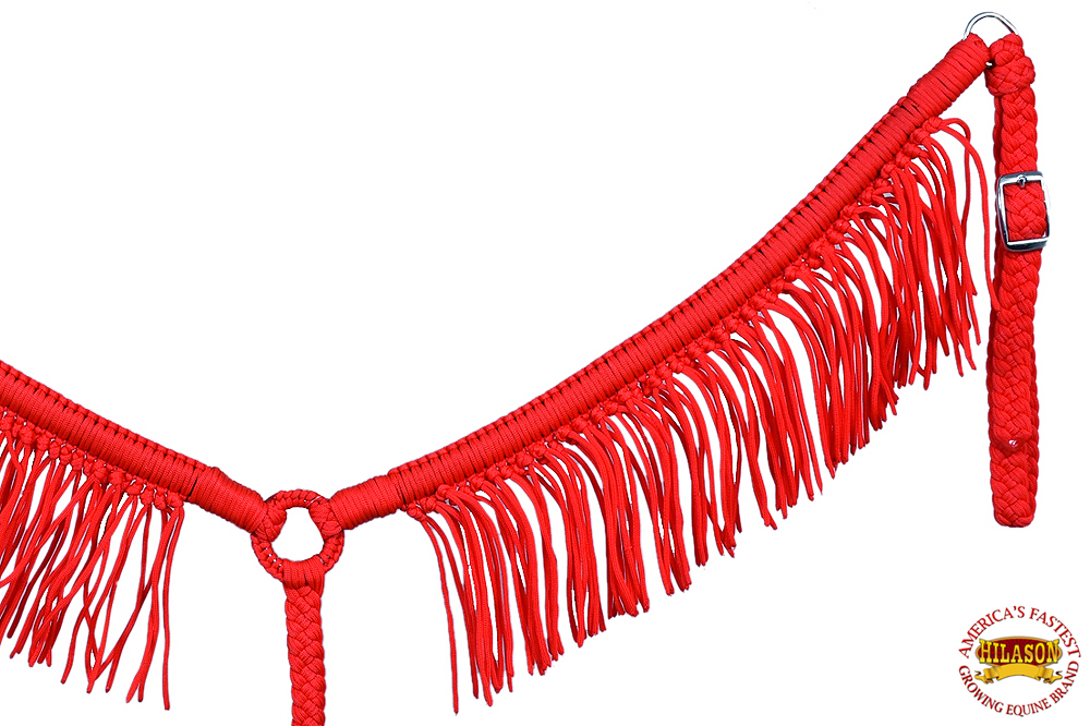 Collar de pecho de caballo DL plano trenzado paracord con flecos de Hilason - Imagen 27 de 43