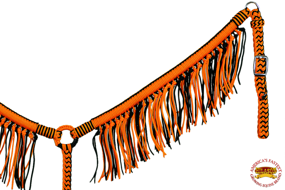 Collar de pecho de caballo DL plano trenzado paracord con flecos de Hilason - Imagen 19 de 43
