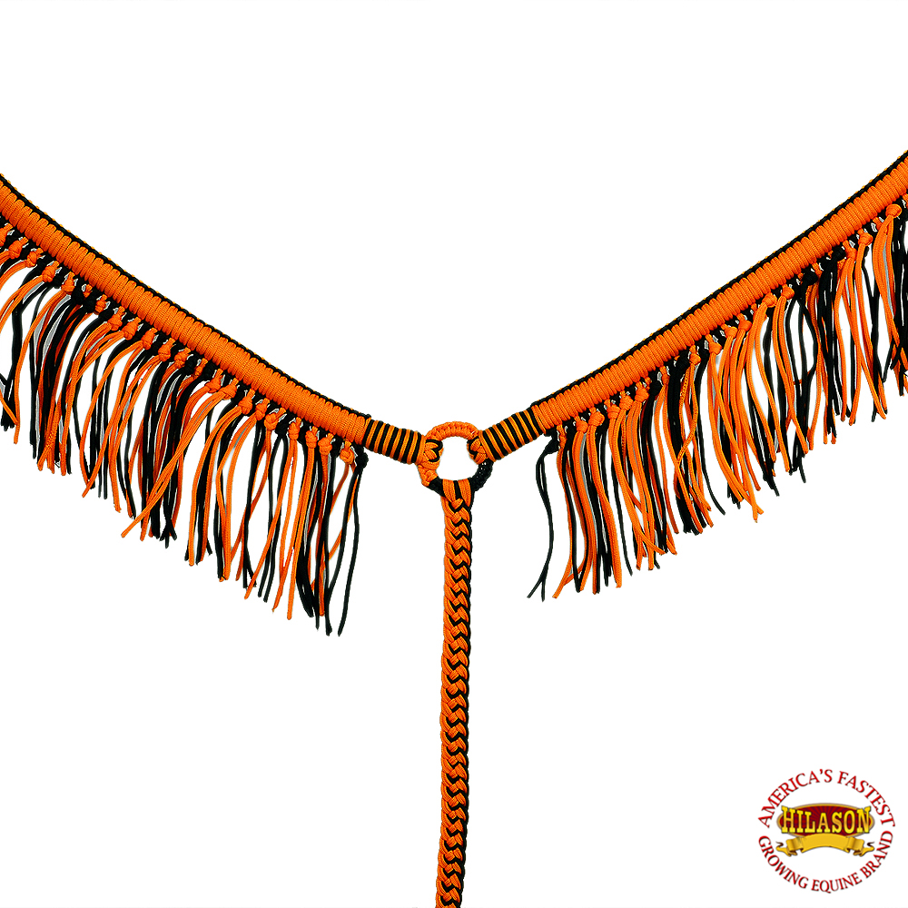 Collar de pecho de caballo DL plano trenzado paracord con flecos de Hilason - Imagen 17 de 43