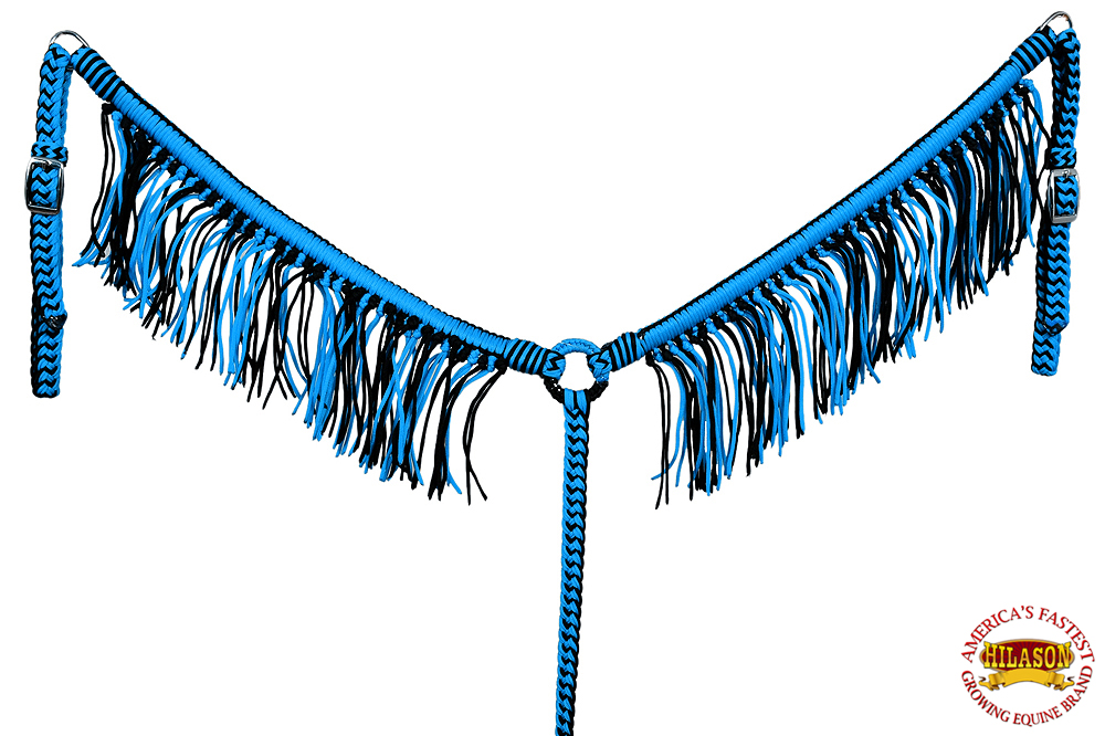 Collar de pecho de caballo DL plano trenzado paracord con flecos de Hilason - Imagen 41 de 43