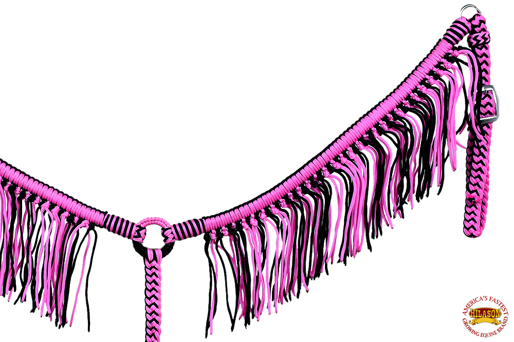 Collar de pecho de caballo DL plano trenzado paracord con flecos de Hilason - Imagen 23 de 43