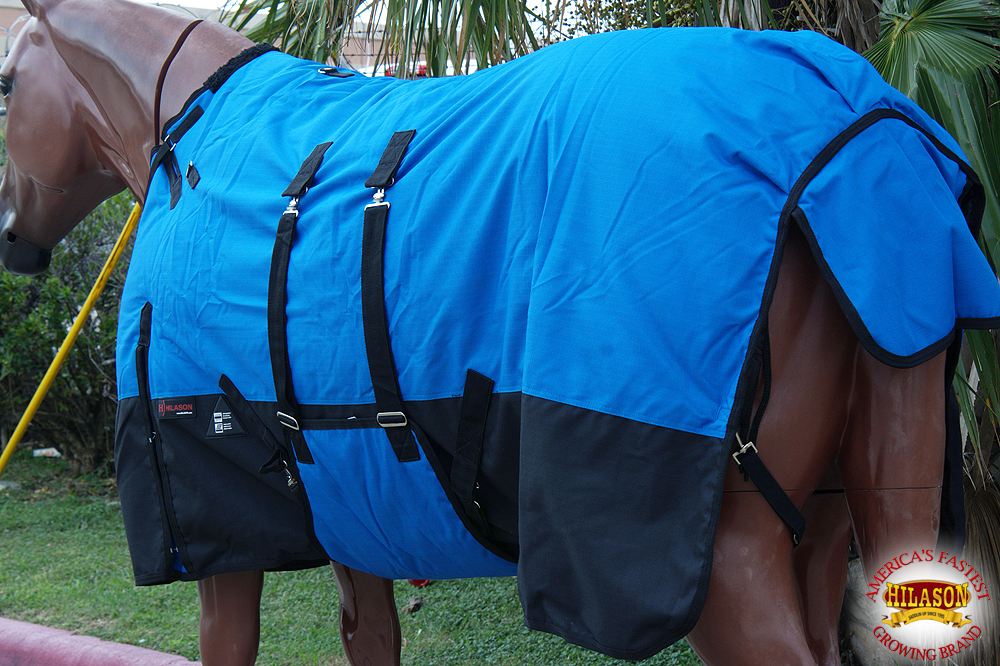 CL66 66" Hilason 1200D Winter Waterproof Poly Horse Blanket Belly