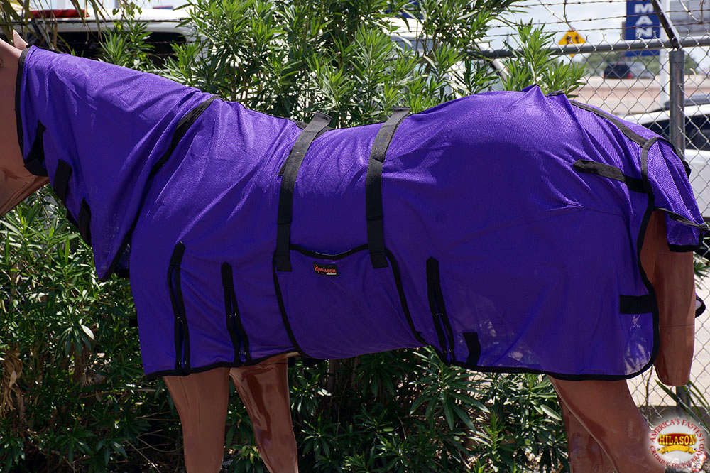 Hilason Uv Protect Mesh Bug Mosquito Horse Fly Sheet Summer Spring Purple U-S106 