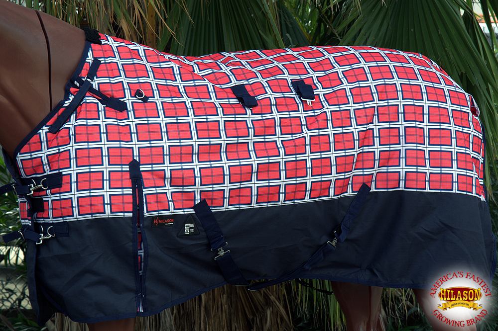 C282 82" Hilason 1200D Waterproof Turnout Winter Horse Blanket Red