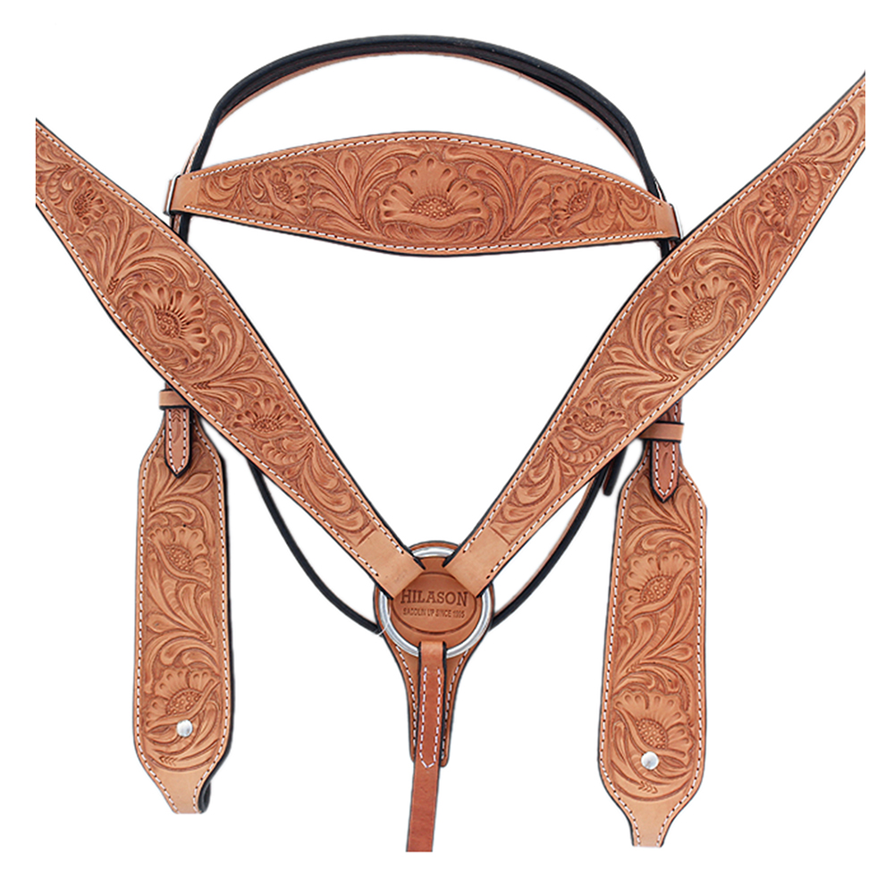 HILASON Western Horse Breast Collar American Leather Brown Rustic Vintage