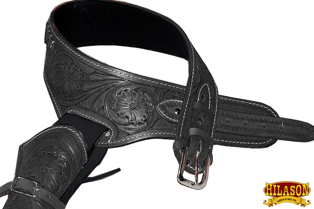 C-2-46 46 In Hilason Western Right Hand Gun Holster Rig 22 Cal Leather Cowboy