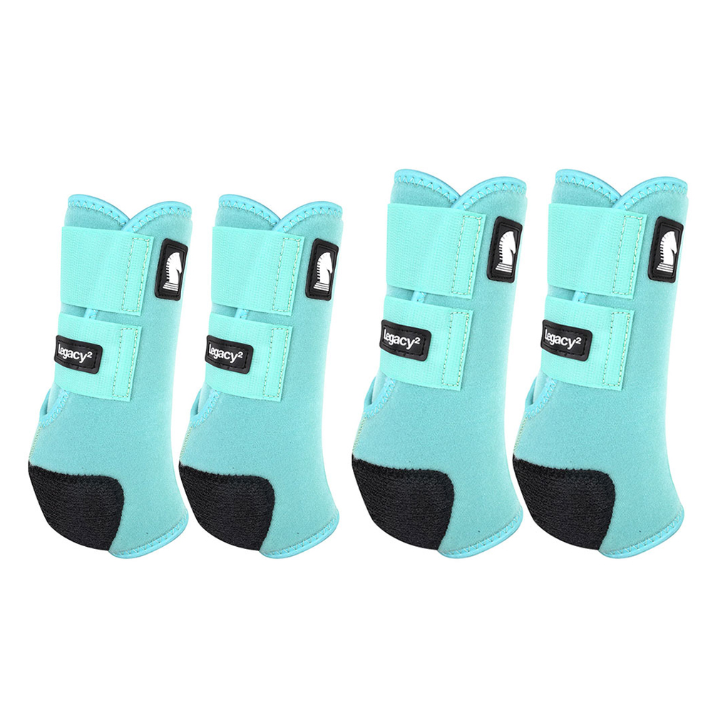 Classic Equine Legacy2 Horse Front Hind Sports Boots 4 Pack Mint U02MT