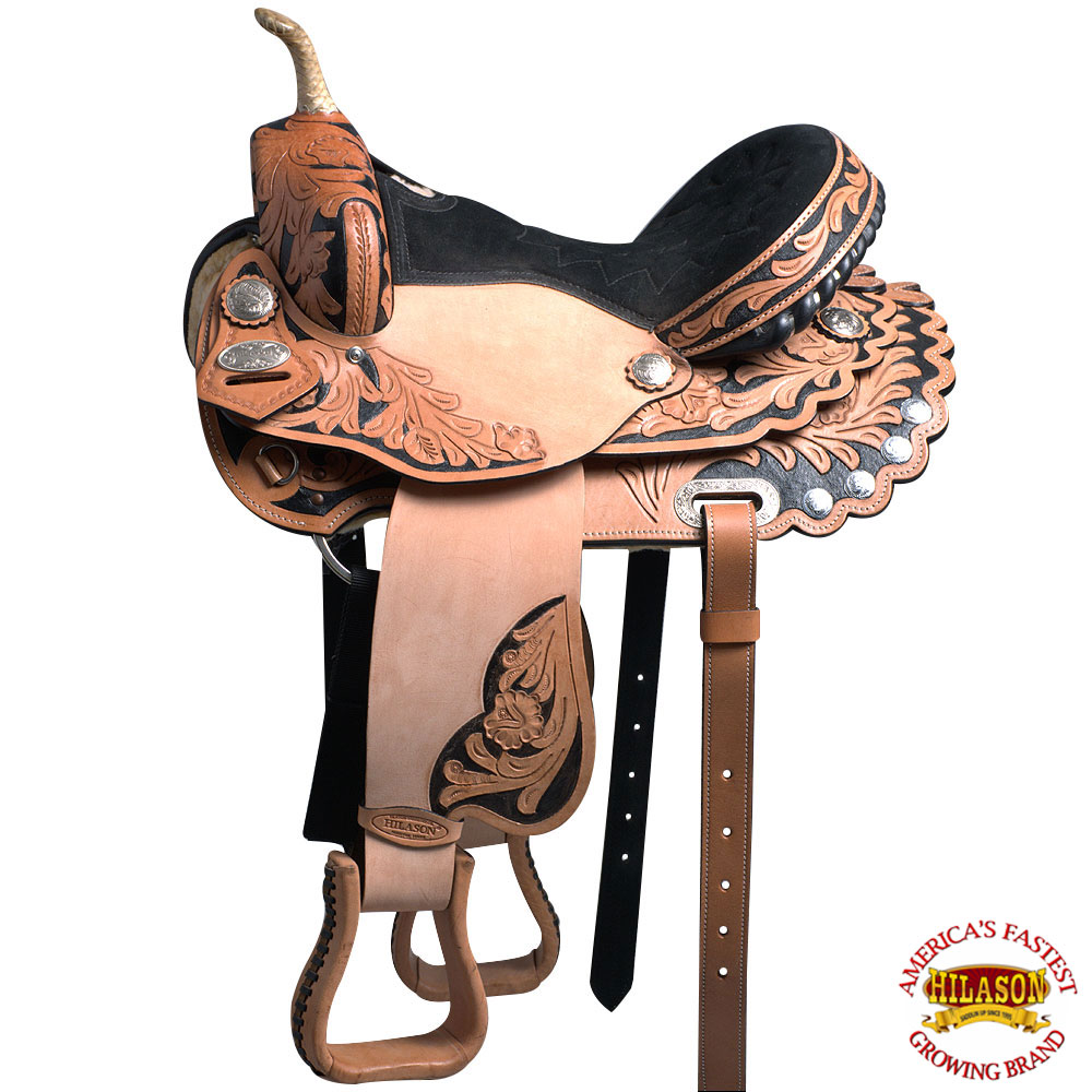 CZ16 16 In Western Horse Saddle American Leather Trail Barrel Racing Hilason CZ16 16 In Western Horse Saddle American Leather Trail Barrel Racing Hilason
