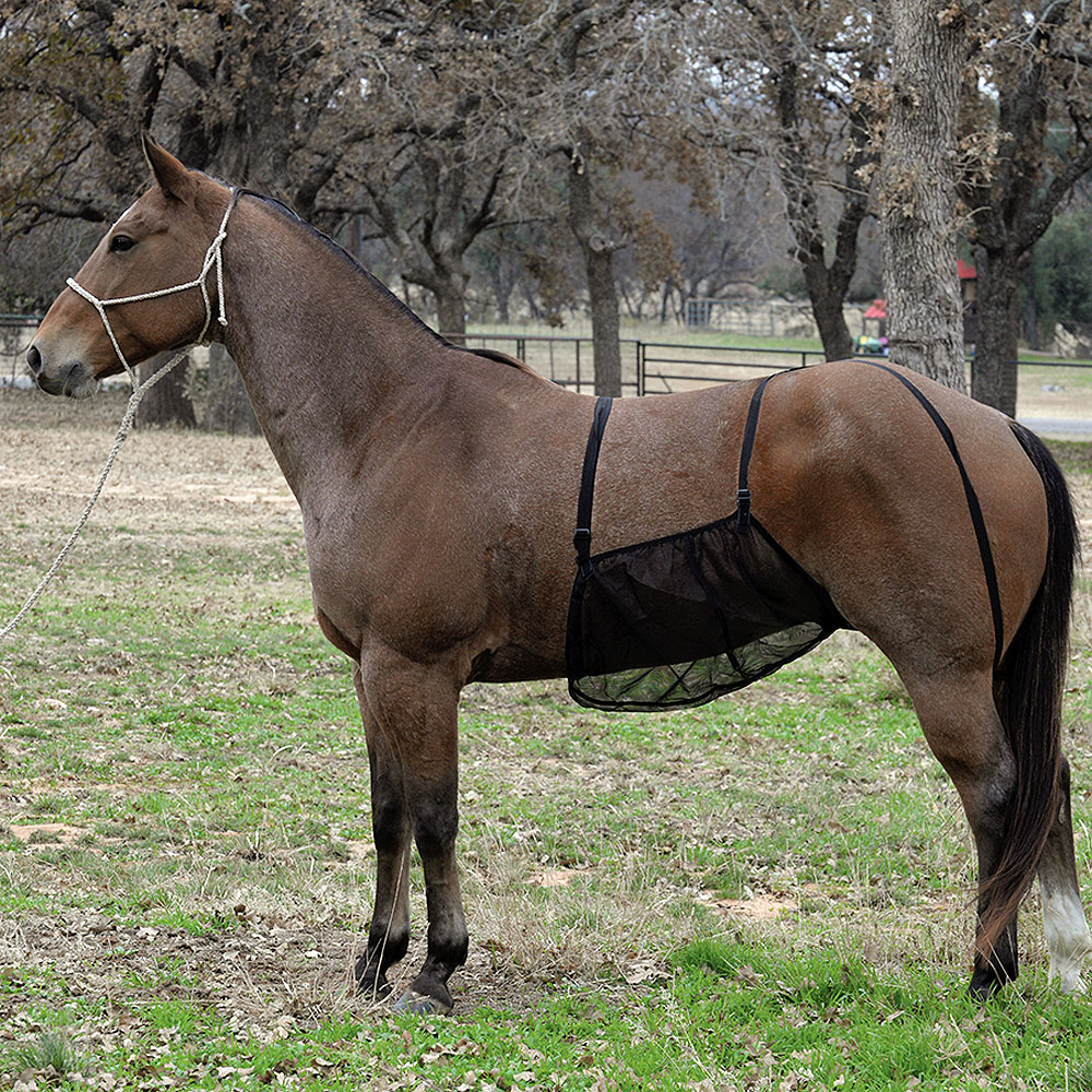 One Size Cashel Adjustable Quiet Ride Horse Belly Guard Black U-R-BG. 