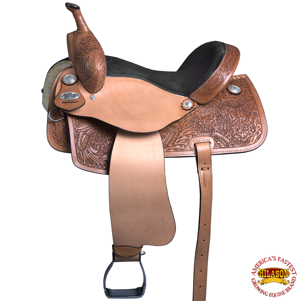 15 in Western Horse Barrel Racing Saddle Leather Trail Hilason eBay