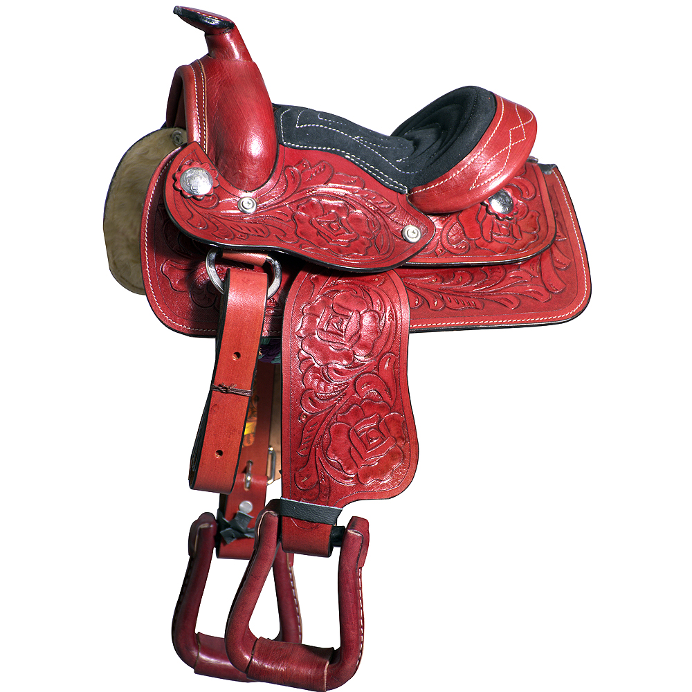 C268 8" Kids Youth Children Miniature Pony Saddle Leather Western