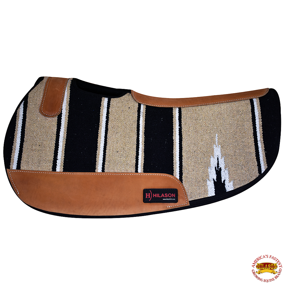 CP210 32X32 Hilason Western Contoured Horse Saddle Pad Wool Felt Round