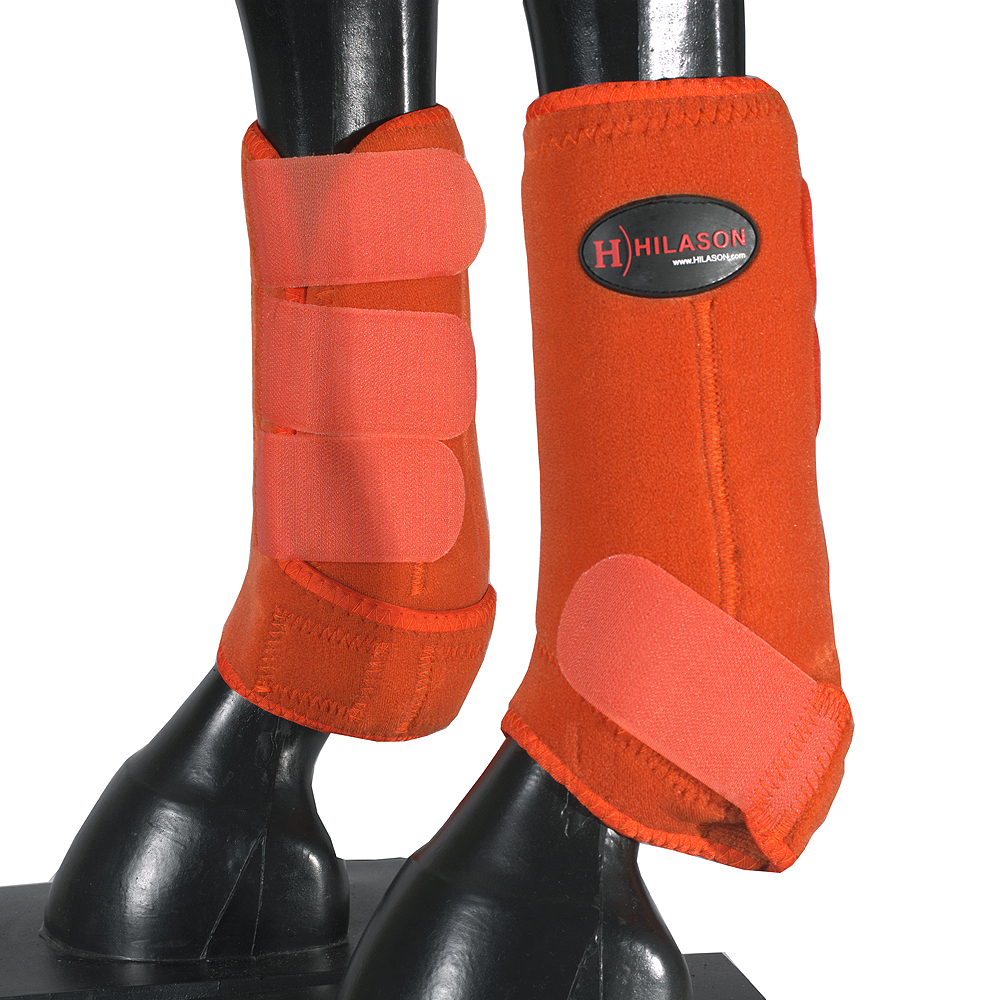 Large Hilason Horse Front Leg Ultimate Sports Boots Pair Orange eBay