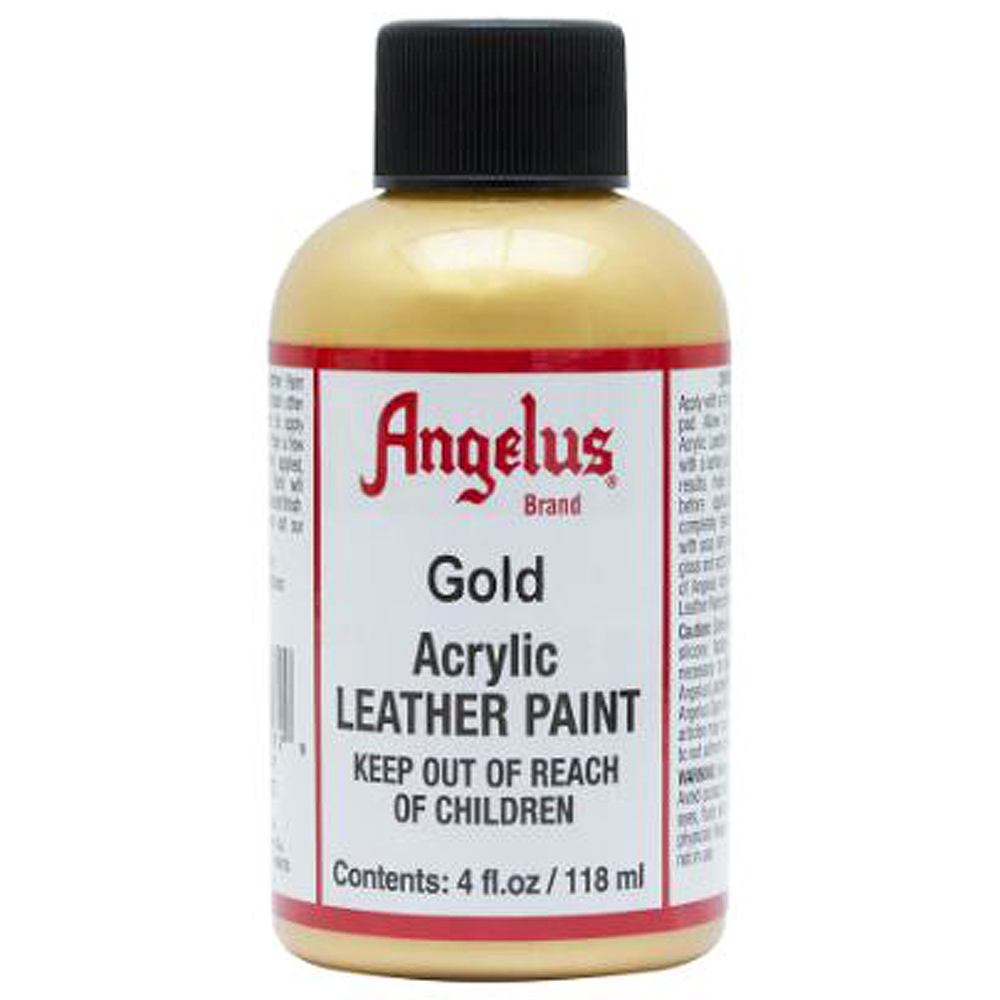 C072 Angelus Brand Acrylic Leather Paint Shoe Boots Bags 4 Oz. Gold