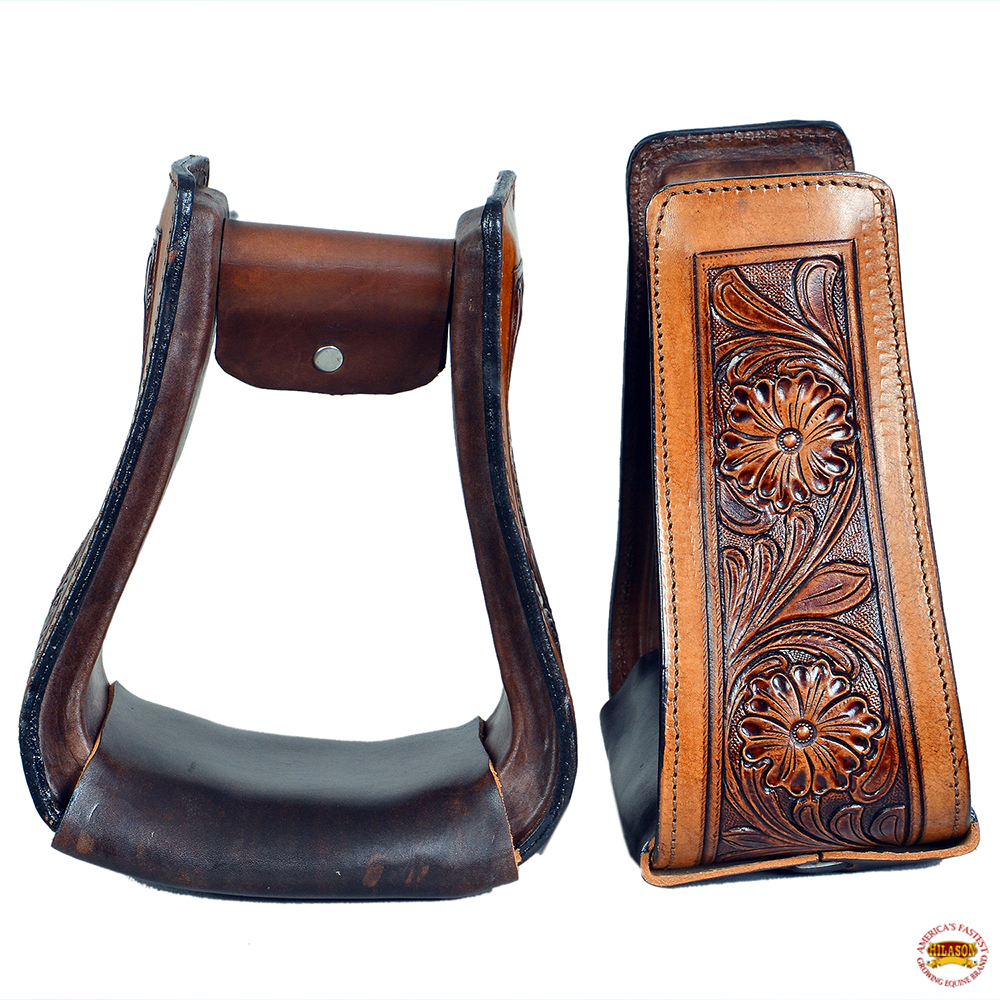 Western Tack Saddle Horse Wood Bell Stirrups Pair