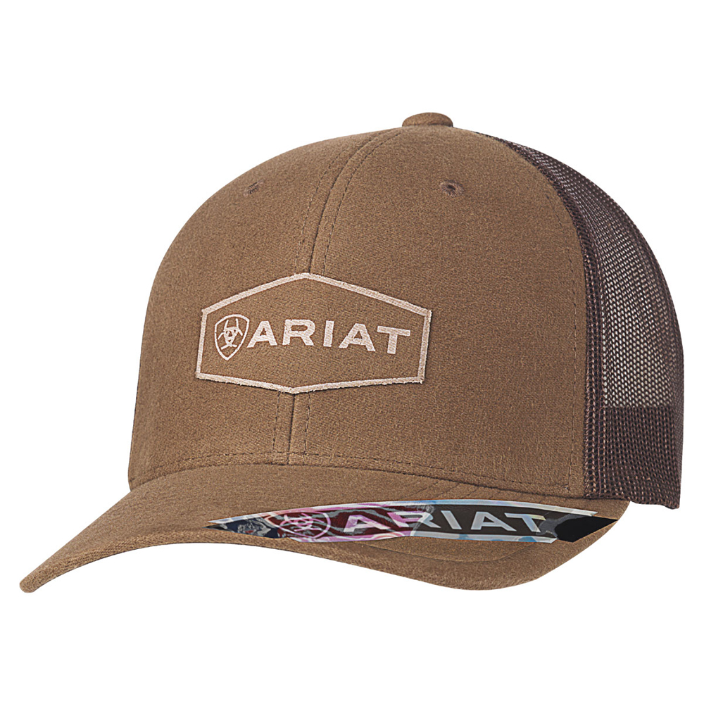Ariat Men'S Brown Flexfit Logo Snap Back Cap