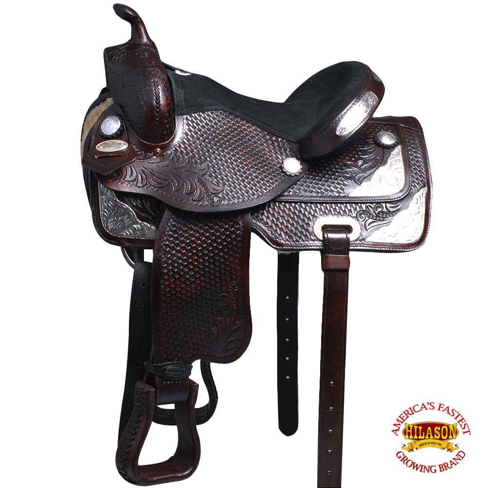 U-B-VX 14 15 16 17 Western Horse Saddle Leather Treeless Trail Barrel Hilaso U-B-VX 14 15 16 17 Western Horse Saddle Leather Treeless Trail Barrel Hilaso
