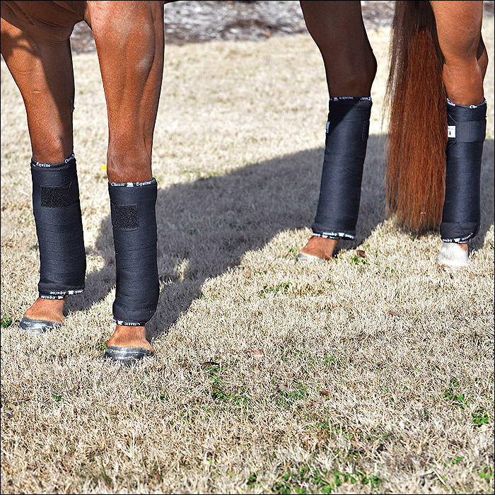 CB154 12 FEET CLASSIC EQUINE HORSE LEG STANDING WRAP BANDAGE 4 PACK