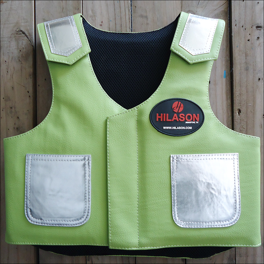 HILASON KIDS JUNIOR YOUTH BULL RIDING PRO RODEO LEATHER PROTECTIVE VEST