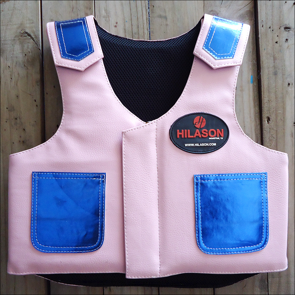 HILASON KIDS JUNIOR YOUTH BULL RIDING PRO RODEO LEATHER PROTECTIVE VEST