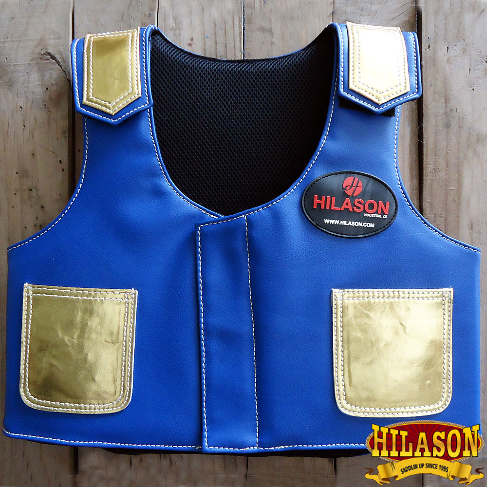 HILASON KIDS JUNIOR YOUTH BULL RIDING PRO RODEO LEATHER PROTECTIVE VEST